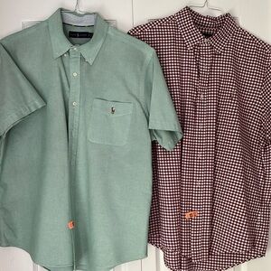 Lot of 2 Ralph Lauren classic fit XL short sleeve shirts